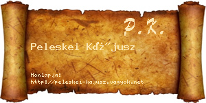 Peleskei Kájusz névjegykártya